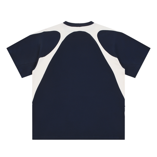 Contrast Panel Cotton T-Shirt