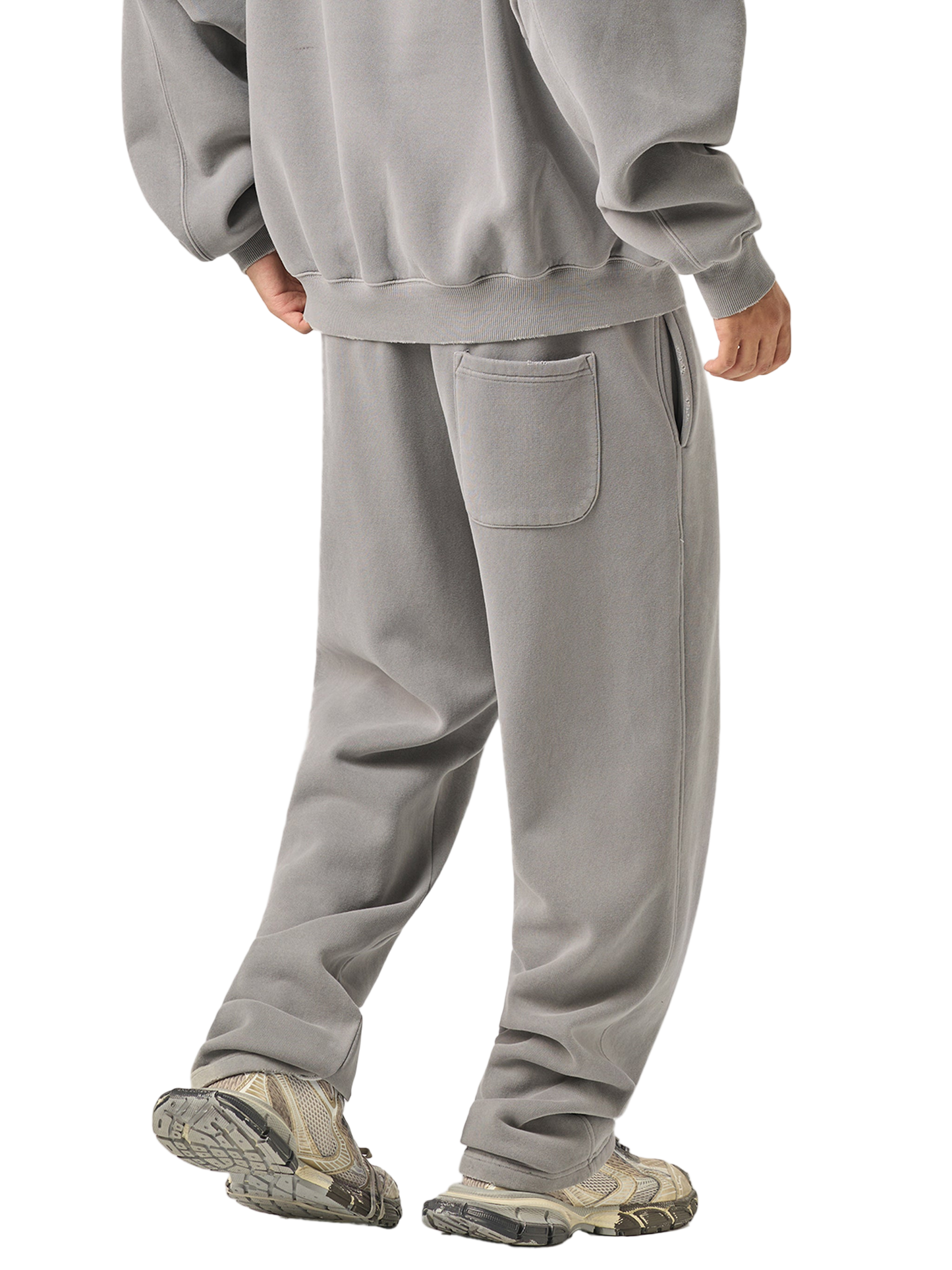 Frayed Enzyme Washed Fleece Sweatpants