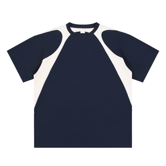 Contrast Panel Cotton T-Shirt