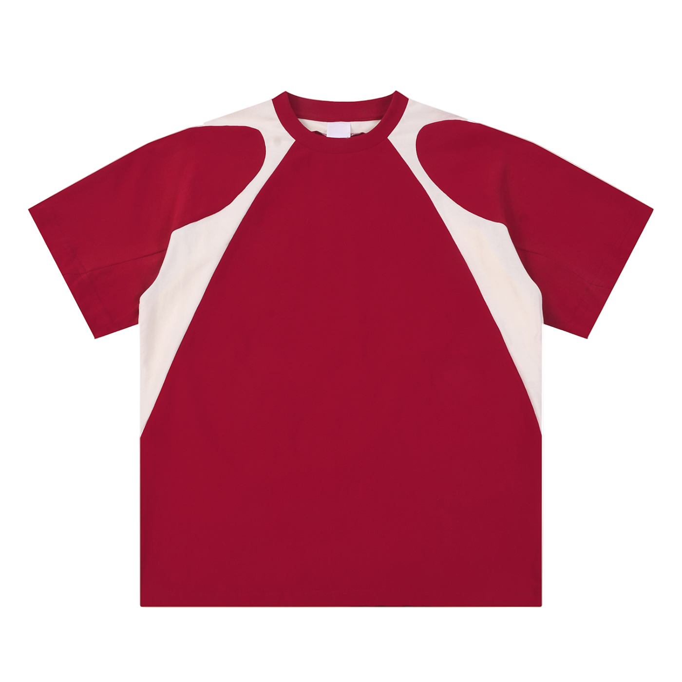 Contrast Panel Cotton T-Shirt