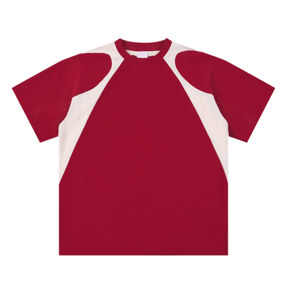 Contrast Panel Cotton T-Shirt