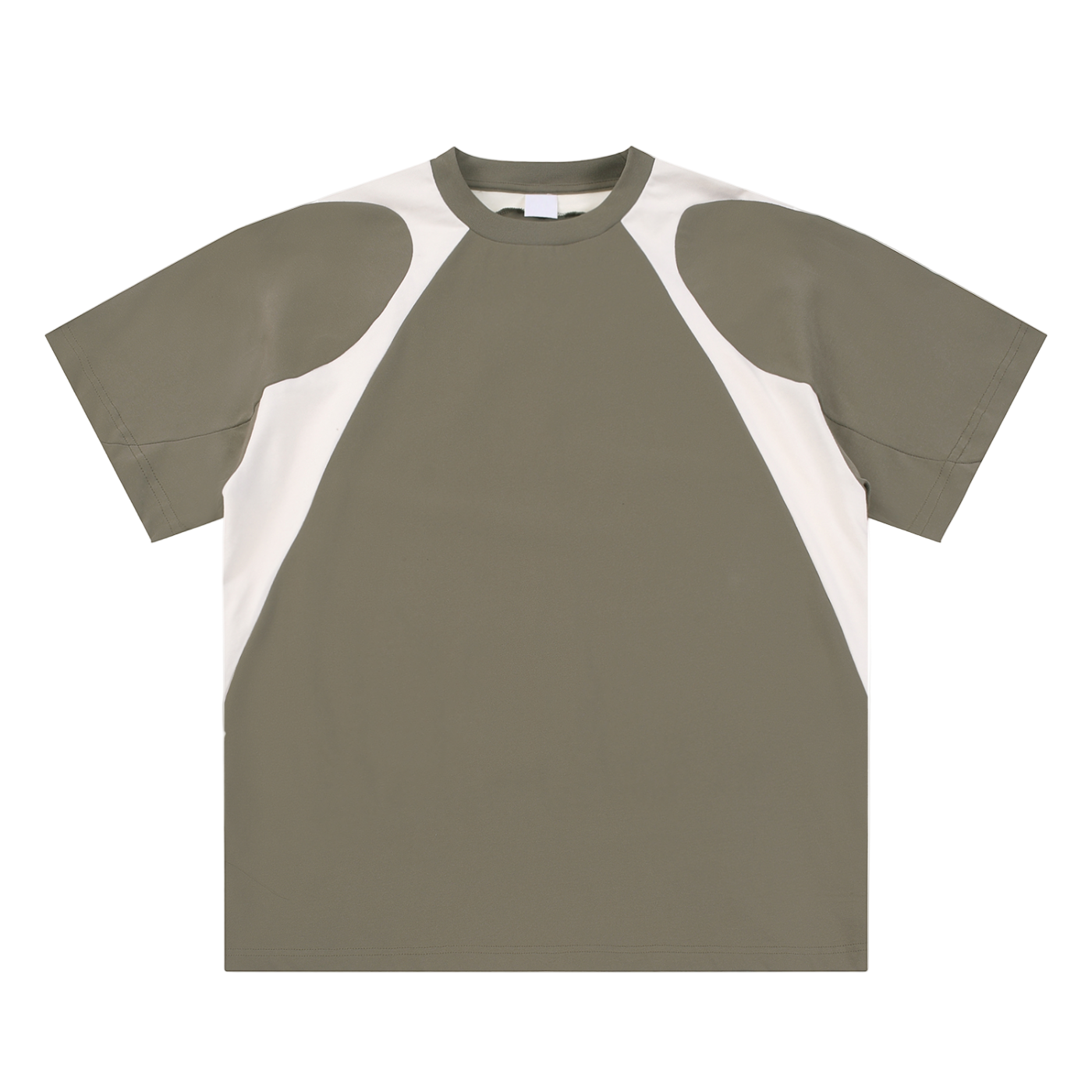 Contrast Panel Cotton T-Shirt