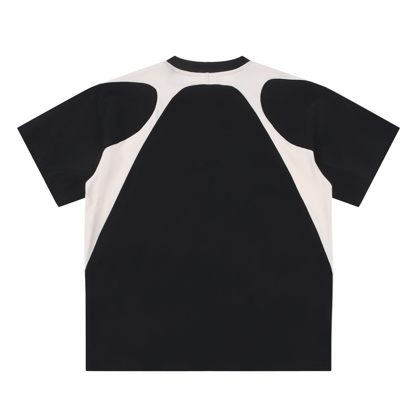 Contrast Panel Cotton T-Shirt