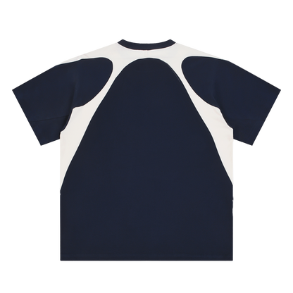Contrast Panel Cotton T-Shirt