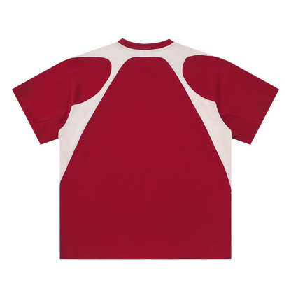 Contrast Panel Cotton T-Shirt