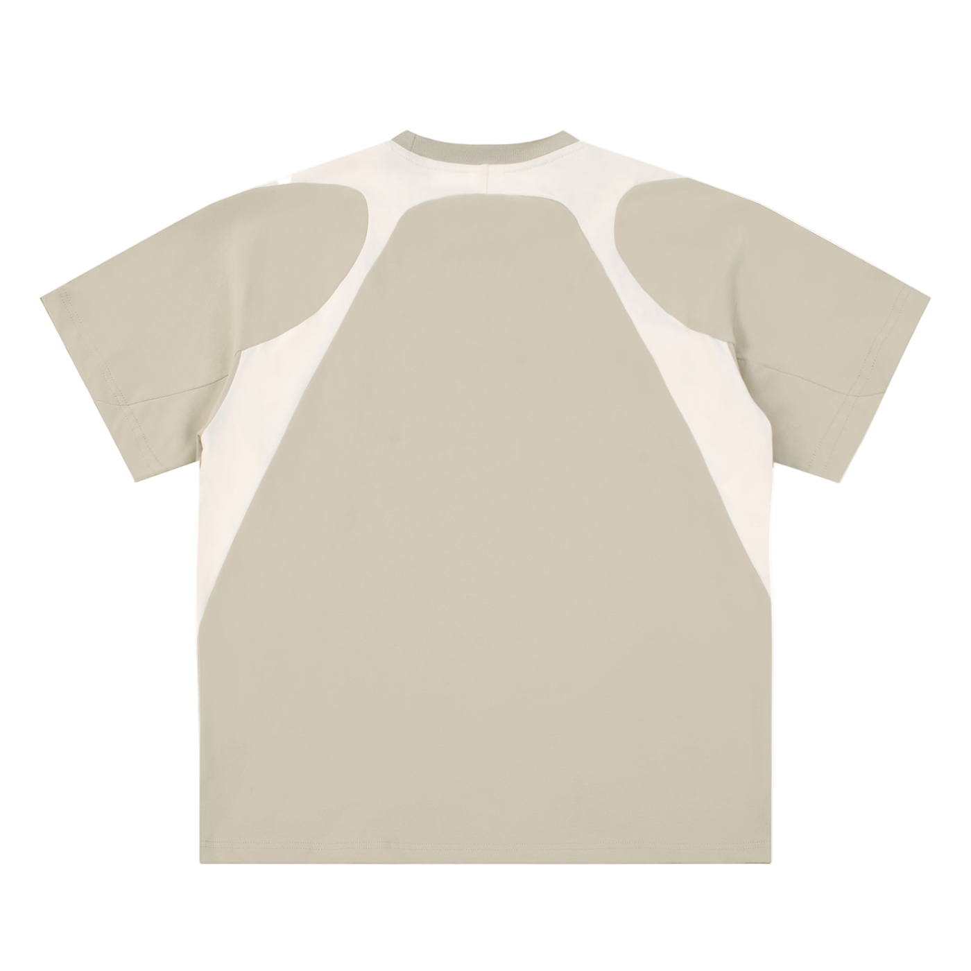 Contrast Panel Cotton T-Shirt