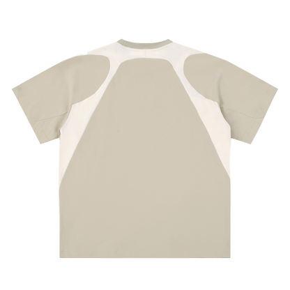 Contrast Panel Cotton T-Shirt