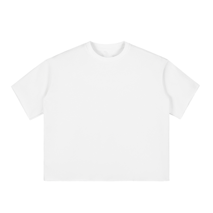 Boxy Half-Sleeve Raw-Edge T-Shirt