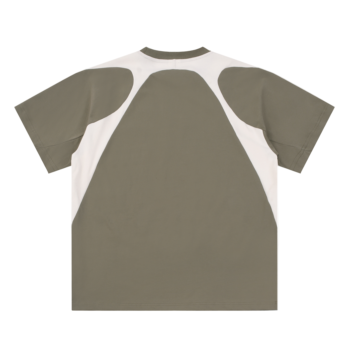 Contrast Panel Cotton T-Shirt