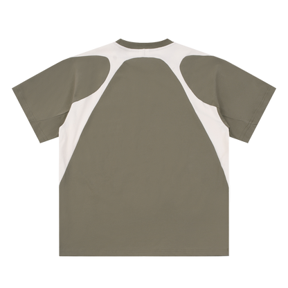 Contrast Panel Cotton T-Shirt