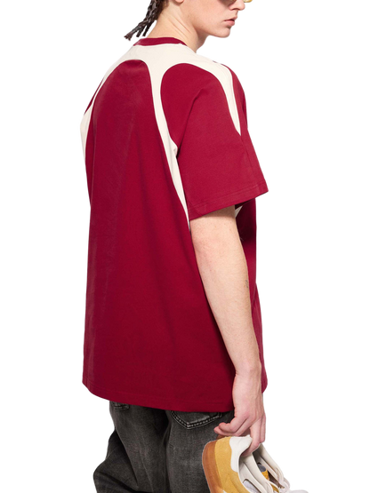 Contrast Panel Cotton T-Shirt