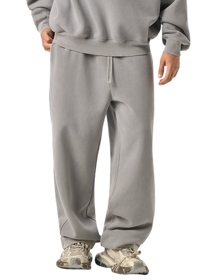 Frayed Enzyme Washed Fleece Sweatpants