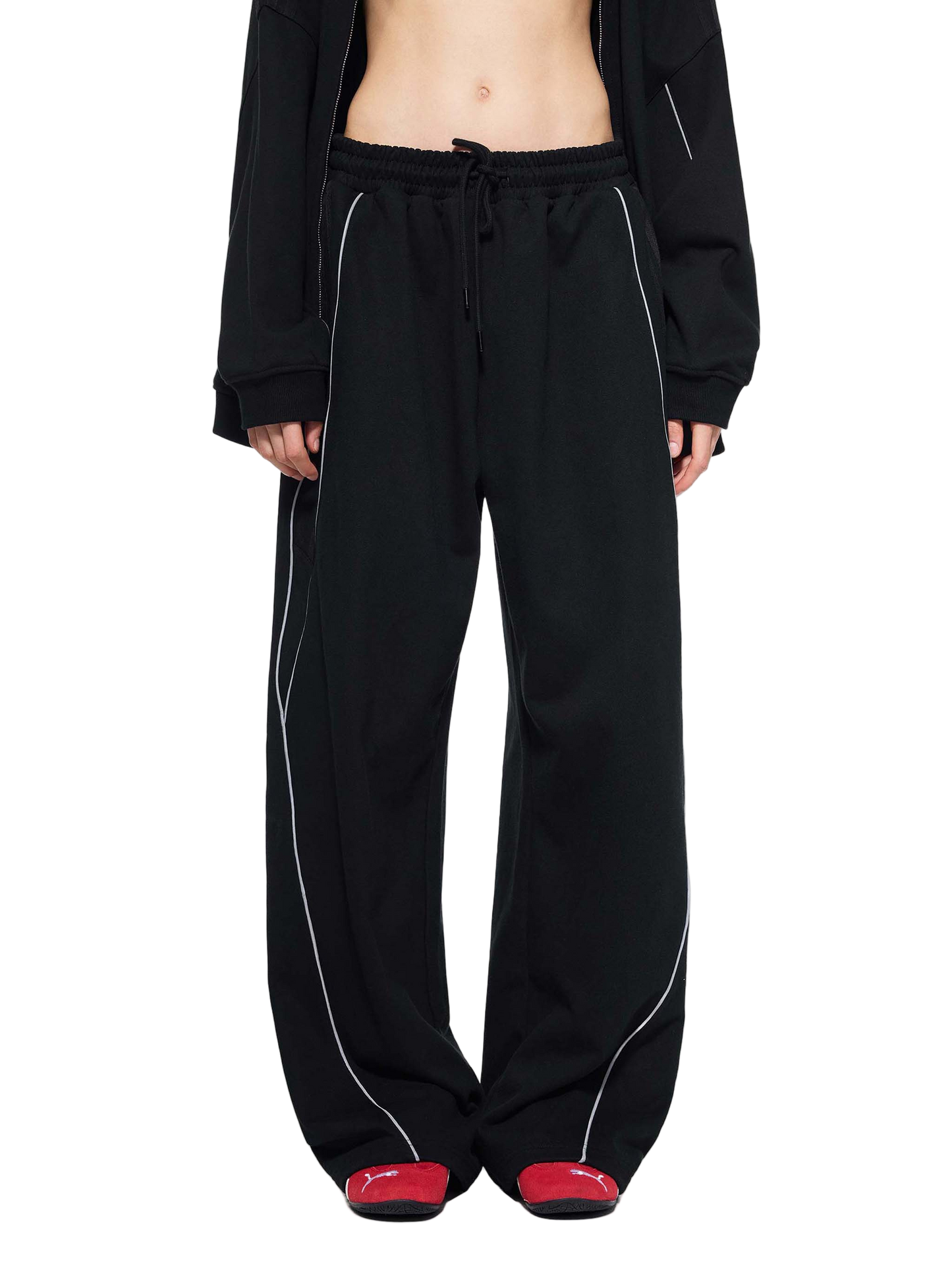Reflection Striped Straight-Leg Sweatpants