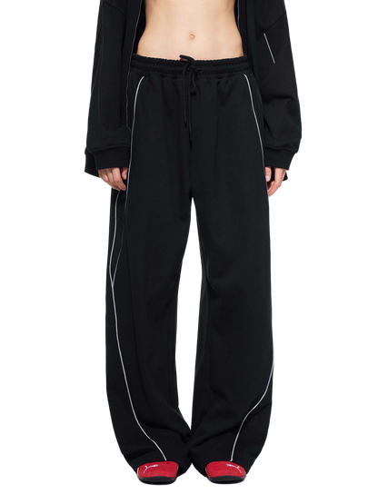 Reflection Striped Straight-Leg Sweatpants