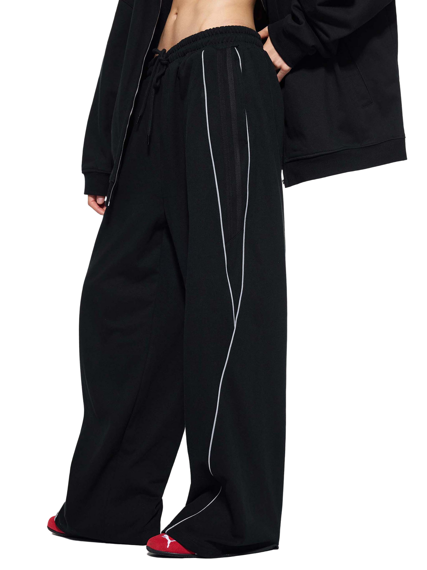 Reflection Striped Straight-Leg Sweatpants