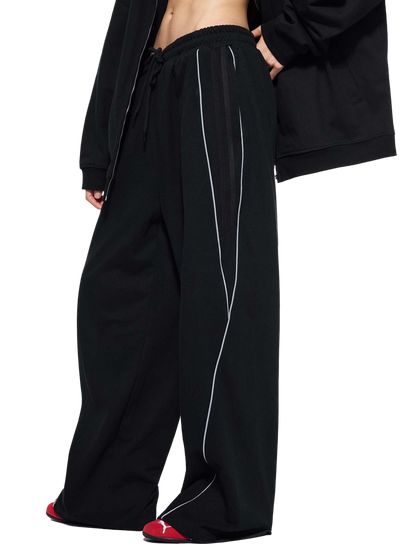 Reflection Striped Straight-Leg Sweatpants