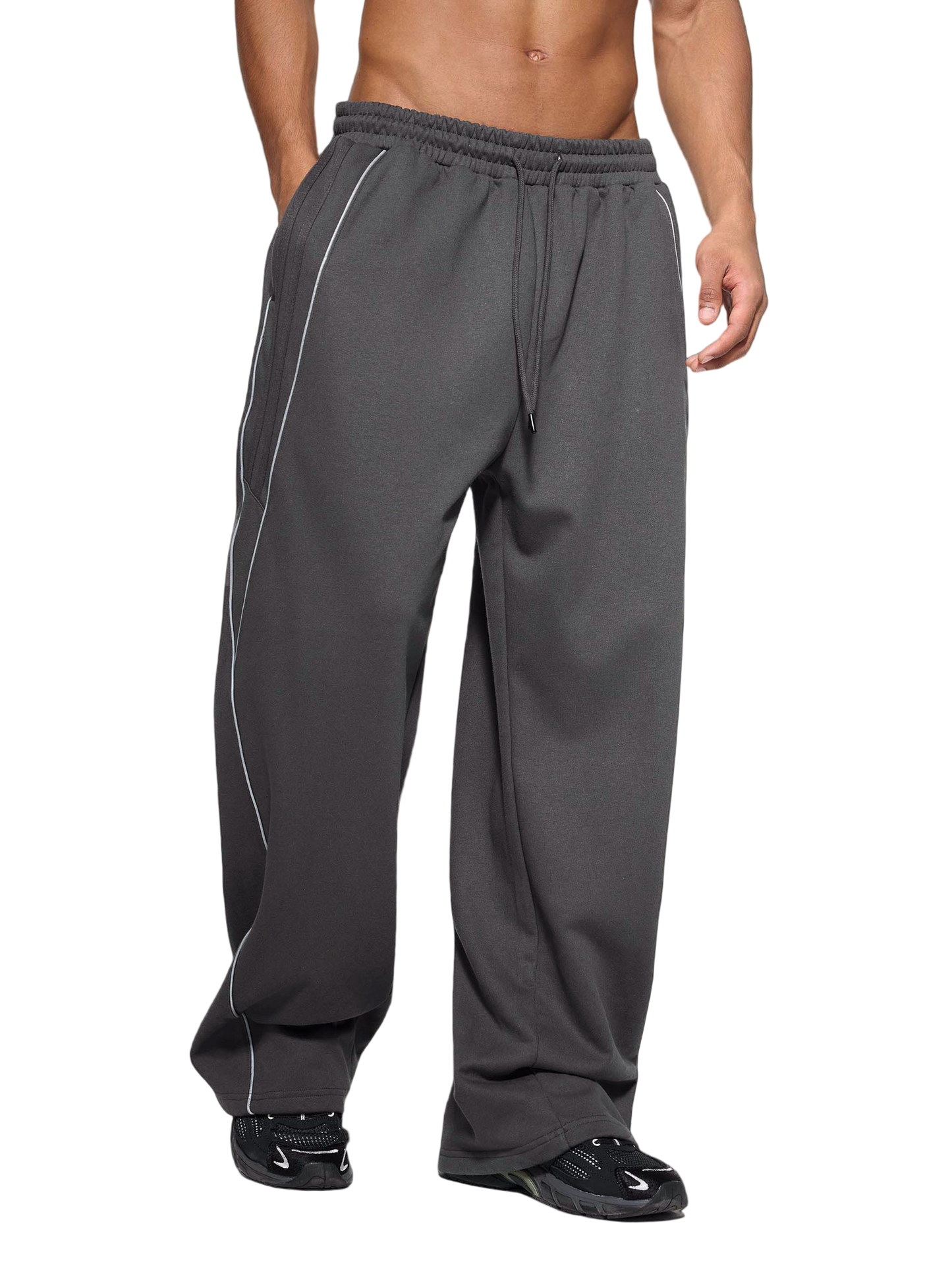 Reflection Striped Straight-Leg Sweatpants