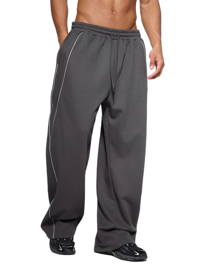 Reflection Striped Straight-Leg Sweatpants