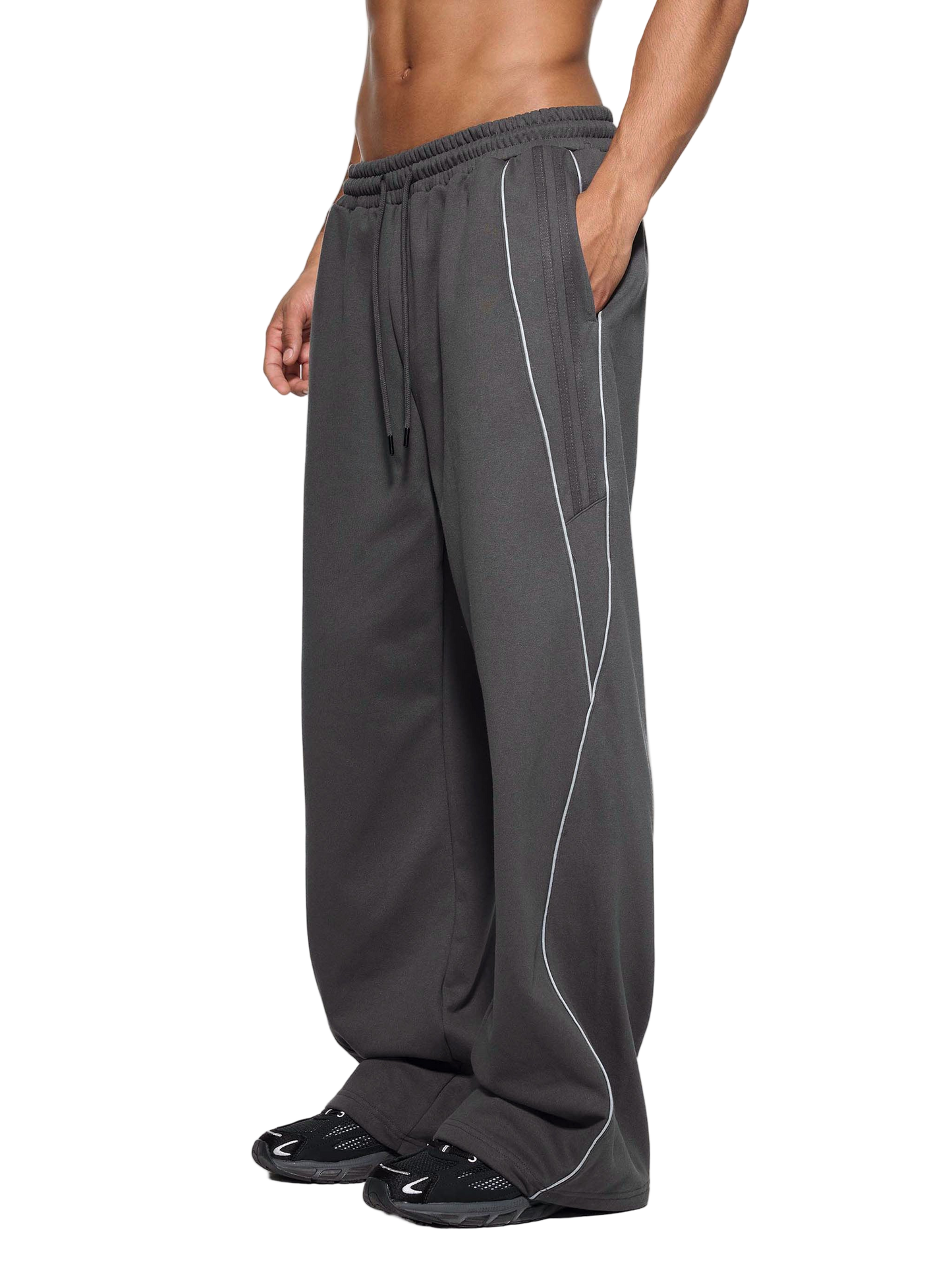 Reflection Striped Straight-Leg Sweatpants